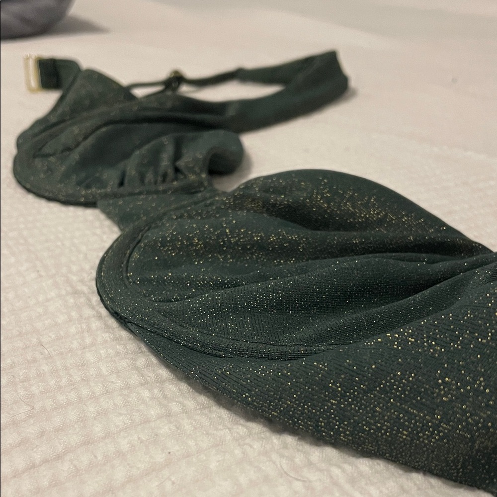 Abercrombie & Fitch Green Wide Strap Underwire bikini top